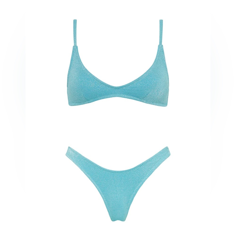 Triangl swimwear bikini MAIA - BABY BLUE SPARKLE NWT
